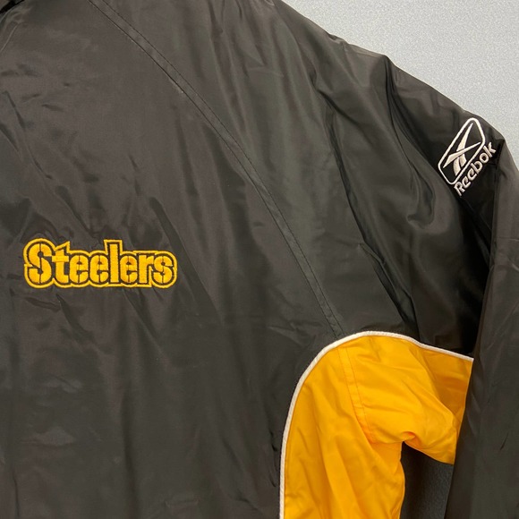 Pittsburgh Steelers On Field Jacket Men's Medium Gray Reebok Coat - Picture 2 of 11